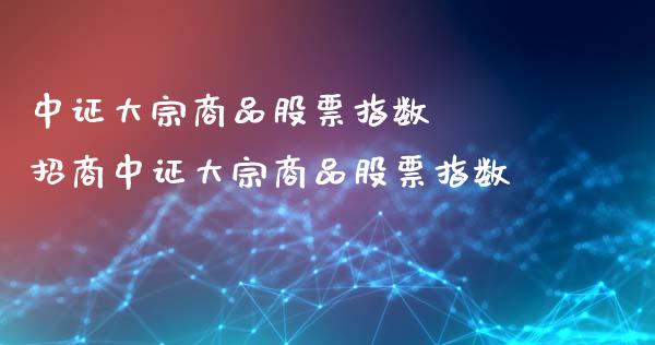 中证大宗商品股票指数  招商中证大宗商品股票指数