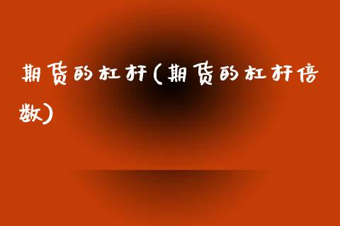 期货的杠杆(期货的杠杆倍数)_期货理财_第1张_宇龙理财网 期货的杠杆(期货的杠杆倍数)_https://www.dglong8.com_期货理财_第1张