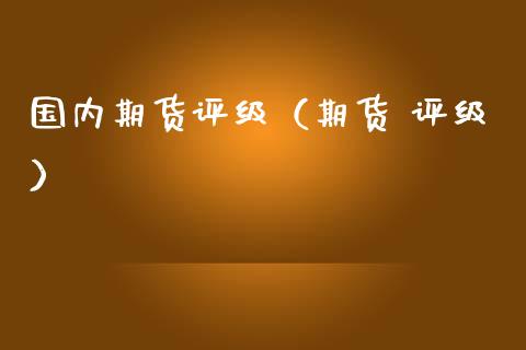 国内期货评级（期货 评级）