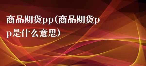 商品期货pp(商品期货pp是什么意思)
