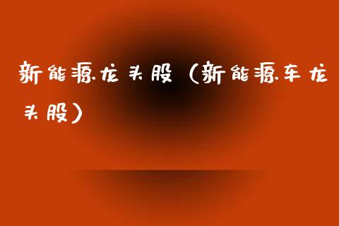 新能源龙头股（新能源车龙头股）