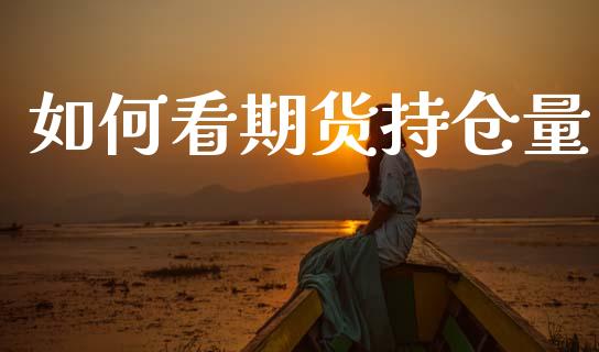 如何看期货持仓量