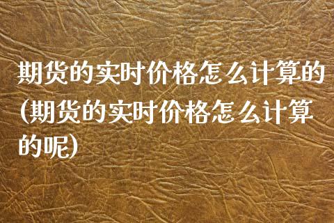 期货的实时价格怎么计算的(期货的实时价格怎么计算的呢)