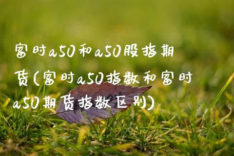 富时a50和a50股指期货(富时a50指数和富时a50期货指数区别)