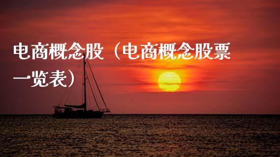 电商概念股（电商概念股票一览表）