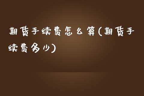 期货手续费怎么算(期货手续费多少)_期货理财_第1张_宇龙理财网 期货手续费怎么算(期货手续费多少)_https://www.dglong8.com_期货理财_第1张