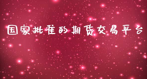 国家批准的期货交易平台