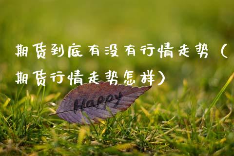 期货到底有没有行情走势（期货行情走势怎样）