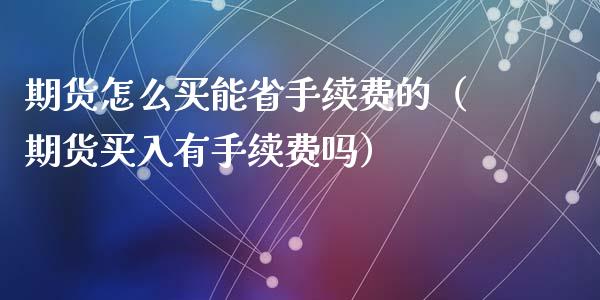 期货怎么买能省手续费的（期货买入有手续费吗）