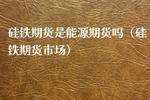 硅铁期货是能源期货吗（硅铁期货市场）