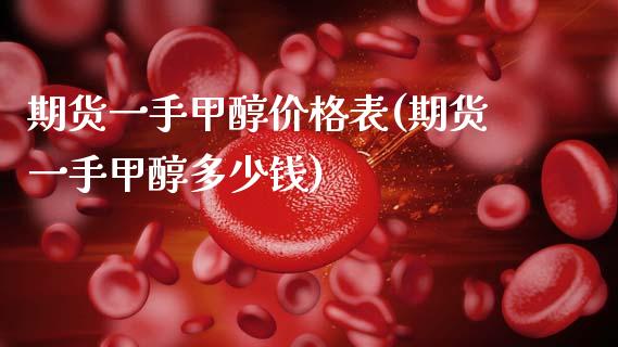 期货一手甲醇价格表(期货一手甲醇多少钱)
