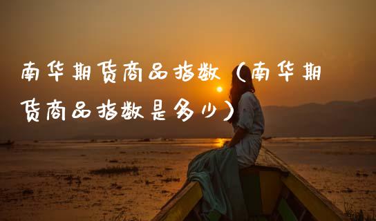 南华期货商品指数（南华期货商品指数是多少）_https://www.dglong8.com_黄金期货_第1张