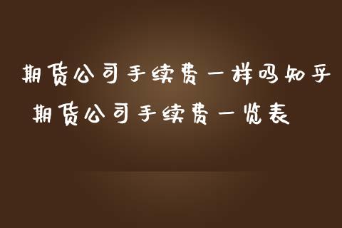 期货公司手续费一样吗知乎 期货公司手续费一览表_理财百科_第1张_宇龙理财网 期货公司手续费一样吗知乎 期货公司手续费一览表_https://www.dglong8.com_理财百科_第1张