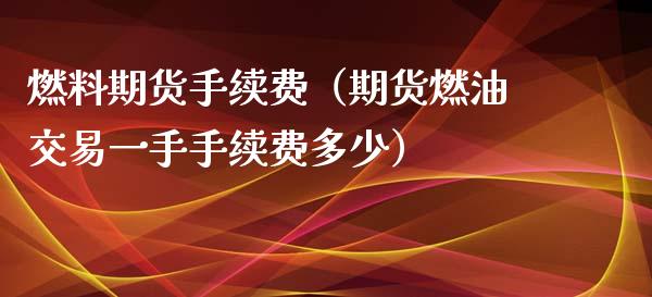 燃料期货手续费（期货燃油交易一手手续费多少）