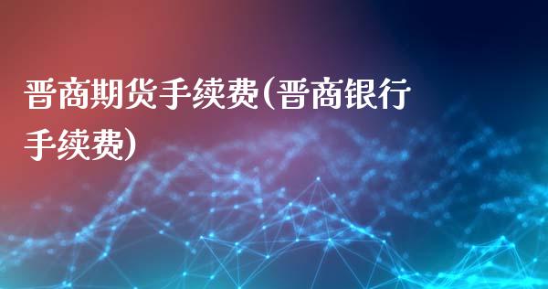 晋商期货手续费(晋商银行手续费)