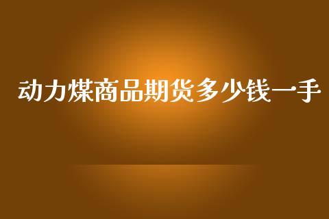 动力煤商品期货多少钱一手