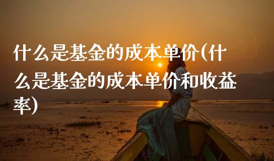 什么是基金的成本单价(什么是基金的成本单价和收益率)