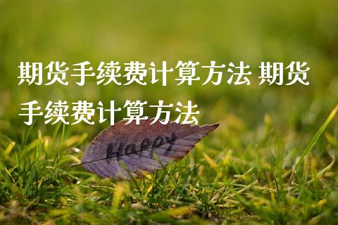 期货手续费计算方法 期货手续费计算方法