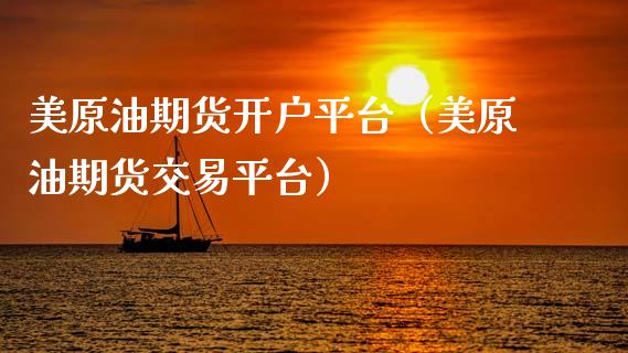 美原油期货开户平台（美原油期货交易平台）