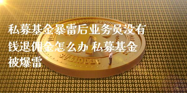 私募基金暴雷后业务员没有钱退佣金怎么办 私募基金被爆雷_基金理财_第1张_宇龙理财网 私募基金暴雷后业务员没有钱退佣金怎么办 私募基金被爆雷_https://www.dglong8.com_基金理财_第1张