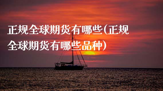 正规全球期货有哪些(正规全球期货有哪些品种)