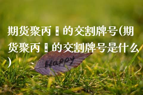 期货聚丙烯的交割牌号(期货聚丙烯的交割牌号是什么)