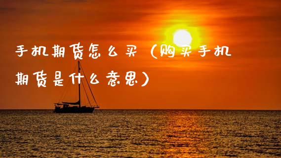 手机期货怎么买（购买手机期货是什么意思）