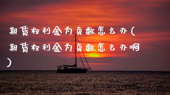 期货权利金为负数怎么办(期货权利金为负数怎么办啊)