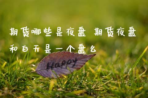 期货哪些是夜盘 期货夜盘和白天是一个盘么
