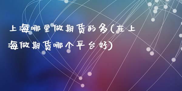 上海哪里做期货的多(在上海做期货哪个平台好)