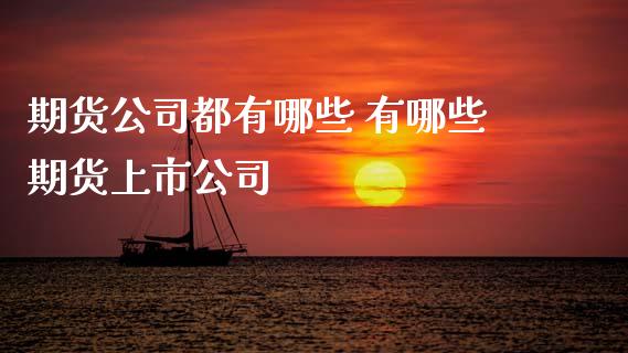 期货公司都有哪些 有哪些期货上市公司