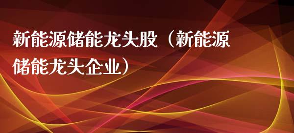 新能源储能龙头股（新能源储能龙头企业）
