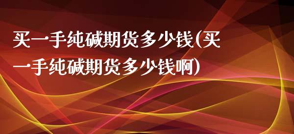 买一手纯碱期货多少钱(买一手纯碱期货多少钱啊)