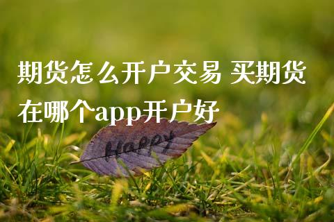 期货怎么开户交易 买期货在哪个app开户好