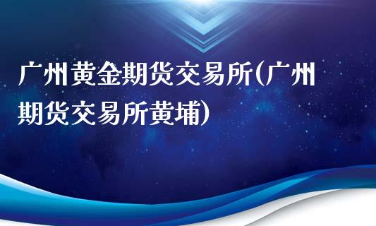 广州黄金期货交易所(广州期货交易所黄埔)