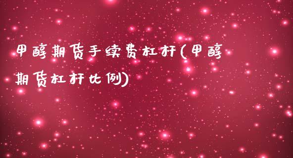 甲醇期货手续费杠杆(甲醇期货杠杆比例)
