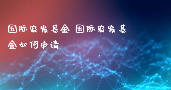 国际农发基金 国际农发基金如何申请_基金理财_第1张_宇龙理财网 国际农发基金 国际农发基金如何申请_https://www.dglong8.com_基金理财_第1张