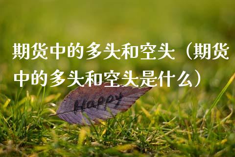 期货中的多头和空头（期货中的多头和空头是什么）