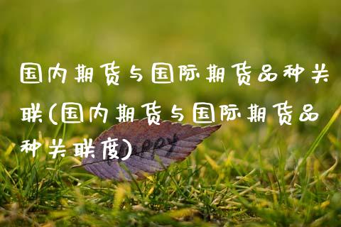 国内期货与国际期货品种关联(国内期货与国际期货品种关联度)
