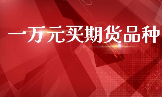 一万元买期货品种