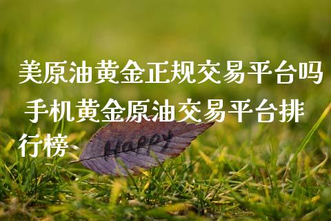 美原油黄金正规交易平台吗 手机黄金原油交易平台排行榜_财经要闻_第1张_宇龙理财网 美原油黄金正规交易平台吗 手机黄金原油交易平台排行榜_https://www.dglong8.com_财经要闻_第1张