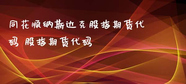 同花顺纳斯达克股指期货代码 股指期货代码
