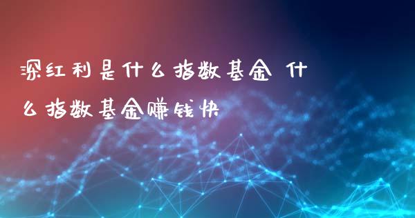 深红利是什么指数基金 什么指数基金赚钱快_https://www.dglong8.com_基金理财_第1张