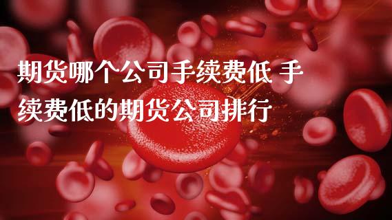 期货哪个公司手续费低 手续费低的期货公司排行