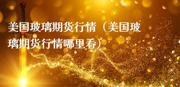 美国玻璃期货行情（美国玻璃期货行情哪里看）