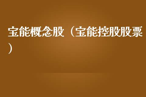 宝能概念股(宝能控股股票)_股票理财_第1张_宇龙理财网 宝能概念股(宝能控股股票)_https://www.dglong8.com_股票理财_第1张