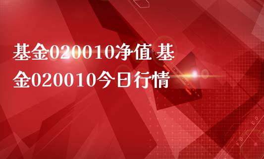 基金020010净值 基金020010今日行情
