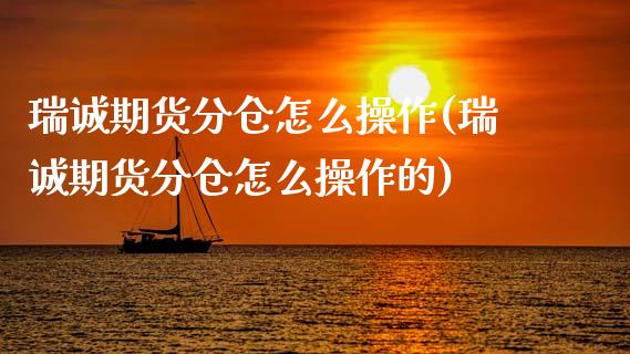 瑞诚期货分仓怎么操作(瑞诚期货分仓怎么操作的)
