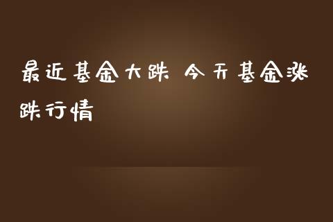 最近基金大跌 今天基金涨跌行情_基金理财_第1张_宇龙理财网 最近基金大跌 今天基金涨跌行情_https://www.dglong8.com_基金理财_第1张