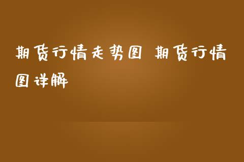 期货行情走势图 期货行情图详解